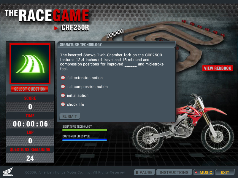 Honda Motorcycle of Race Game